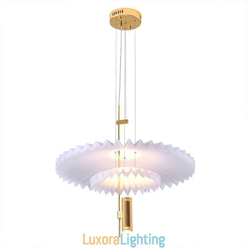 Designer Touch Decorative Modern Pleated Pendant Light Acrylic Lighting