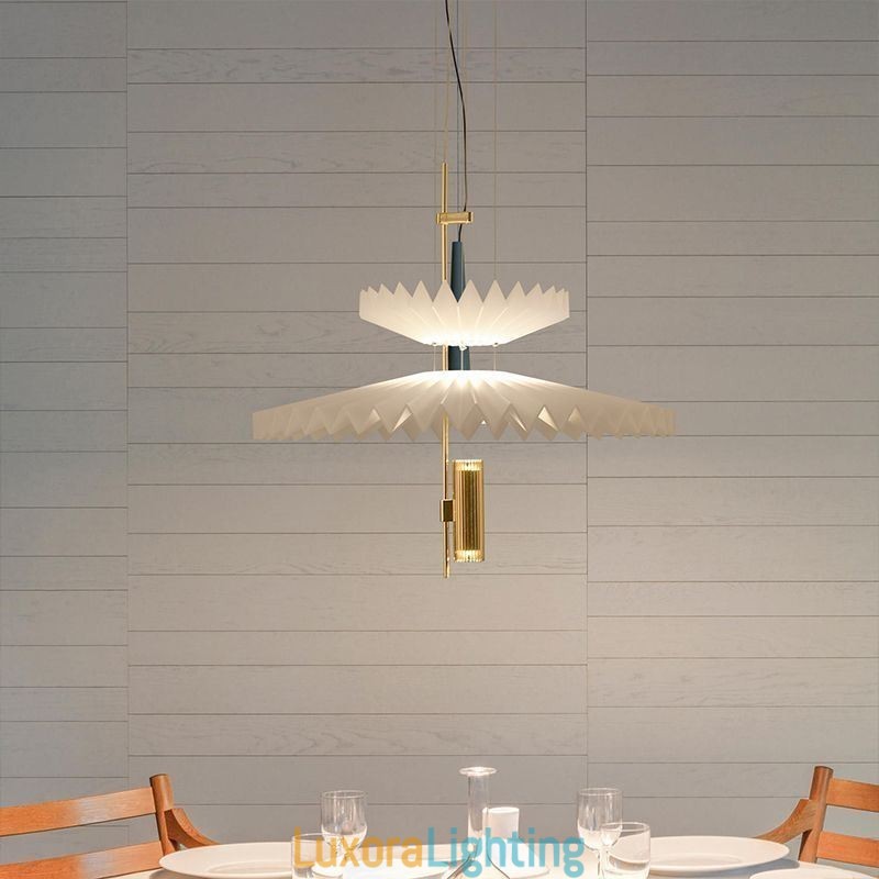 Designer Touch Decorative Modern Pleated Pendant Light Acrylic Lighting