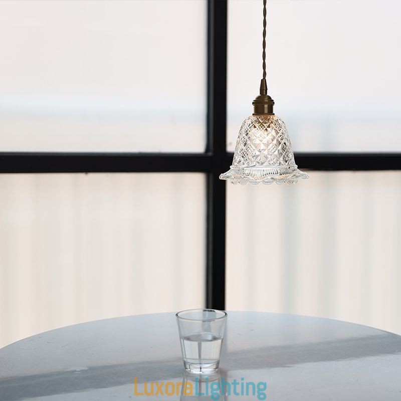 Designer Touch Decorative Modern Flower Glass Pendant Light 1 Light Light Fixture