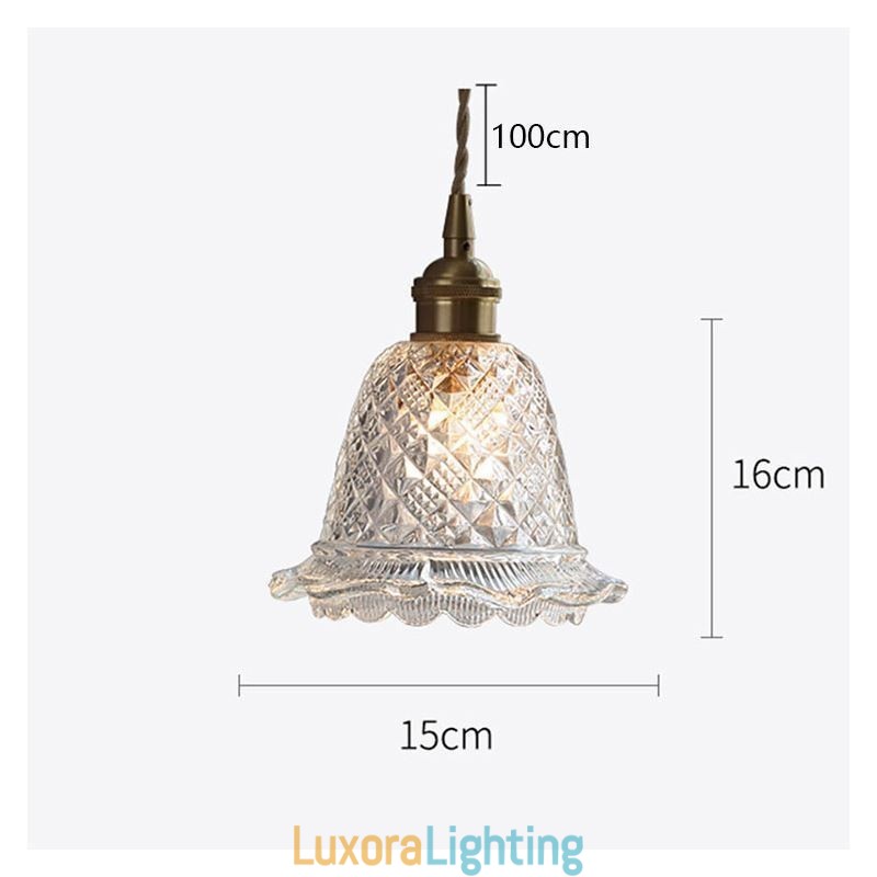 Designer Touch Decorative Modern Flower Glass Pendant Light 1 Light Light Fixture