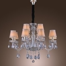 Designer Touch Decorative Traditional Classic Crystal Electroplated Glass Chandelier