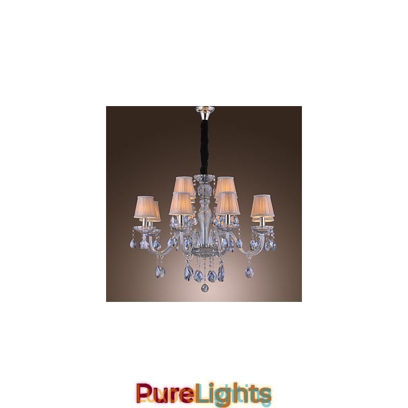 Designer Touch Decorative Traditional Classic Crystal Electroplated Glass Chandelier
