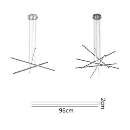 Designer Touch Decorative Linear Suspension Pendant Light Light Fixture