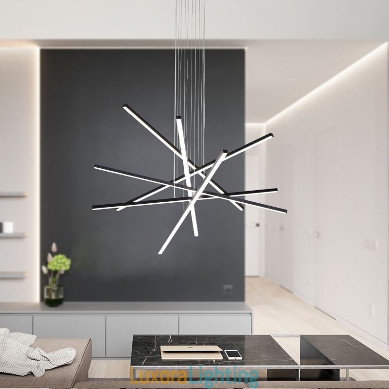 Designer Touch Decorative Linear Suspension Pendant Light Light Fixture