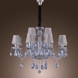 Designer Touch Decorative Traditional Classic Crystal Electroplated Glass Chandelier