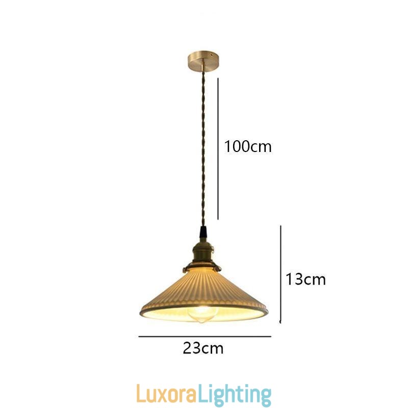 Designer Touch Decorative Japanese Style Ceramics Pendant Light Retro Pleated Pendant Lamp