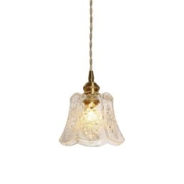 Designer Touch Decorative Flower Pendant Lamp Minimalist Glass Light Fixture