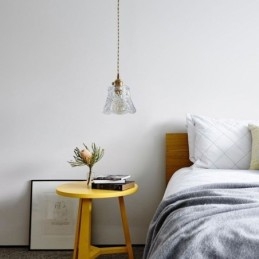 Designer Touch Decorative Flower Pendant Lamp Minimalist Glass Light Fixture