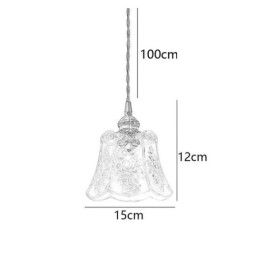 Designer Touch Decorative Flower Pendant Lamp Minimalist Glass Light Fixture