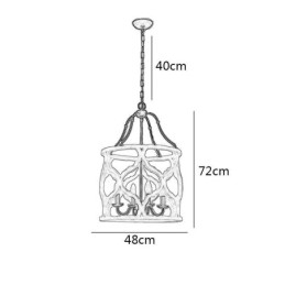 Designer Touch Decorative Vintage Style 4 Light Lantern Pendant Light