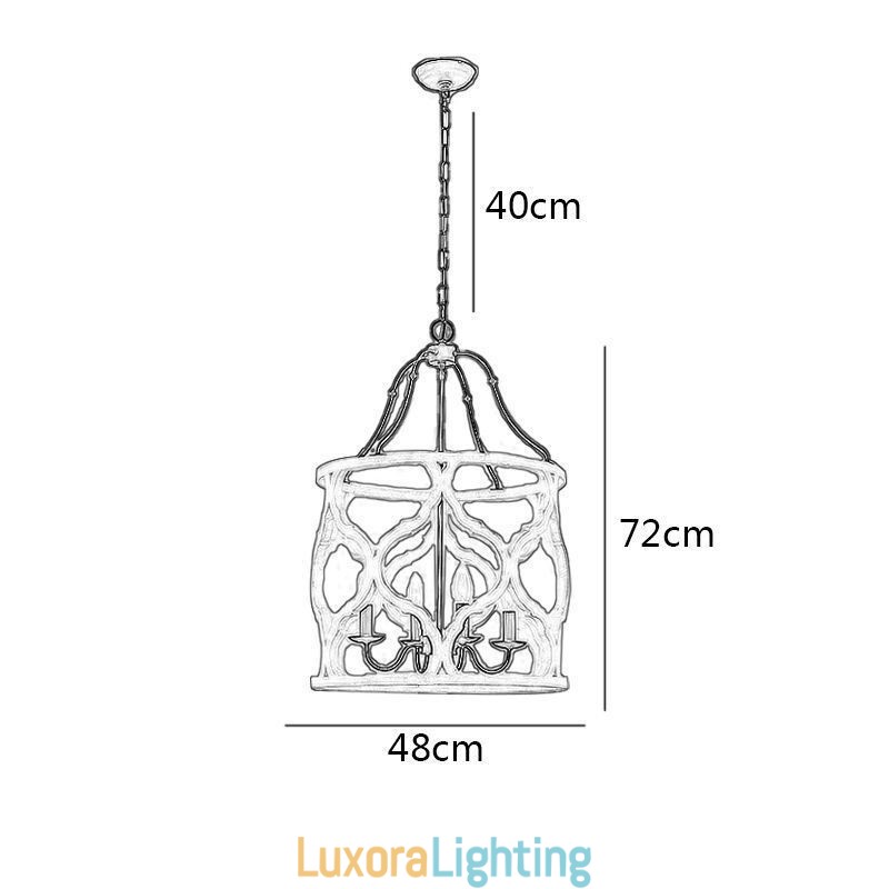 Designer Touch Decorative Vintage Style 4 Light Lantern Pendant Light