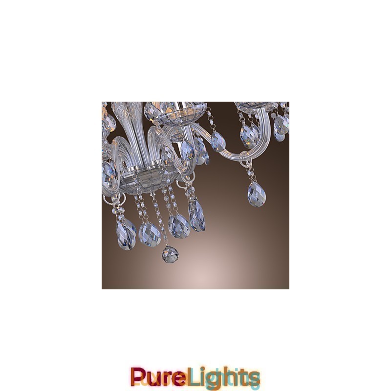 Designer Touch Decorative Traditional Classic Crystal Electroplated Glass Chandelier