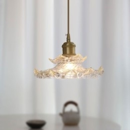 Designer Touch Decorative Japanese Style Glass Pendant Light Lotus Glass Pendant Lamp