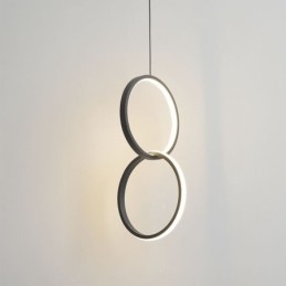 Designer Touch Decorative Mimimalist Double Ring Pendant Light