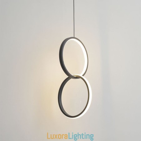 Designer Touch Decorative Mimimalist Double Ring Pendant Light