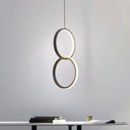 Designer Touch Decorative Mimimalist Double Ring Pendant Light