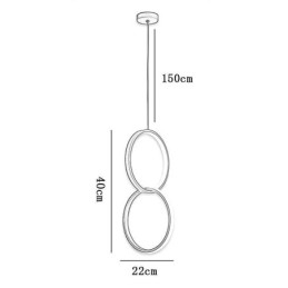 Designer Touch Decorative Mimimalist Double Ring Pendant Light