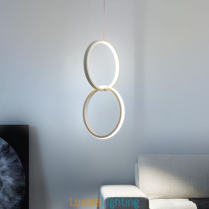 Designer Touch Decorative Mimimalist Double Ring Pendant Light