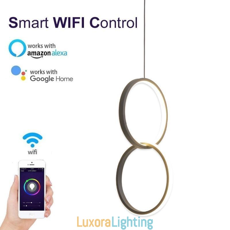 Designer Touch Decorative Mimimalist Double Ring Pendant Light