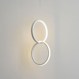 Designer Touch Decorative Mimimalist Double Ring Pendant Light