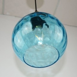 Designer Touch Decorative Contemporary Glass Pendant Light Round Water Pattern Glass Pendant Lamp