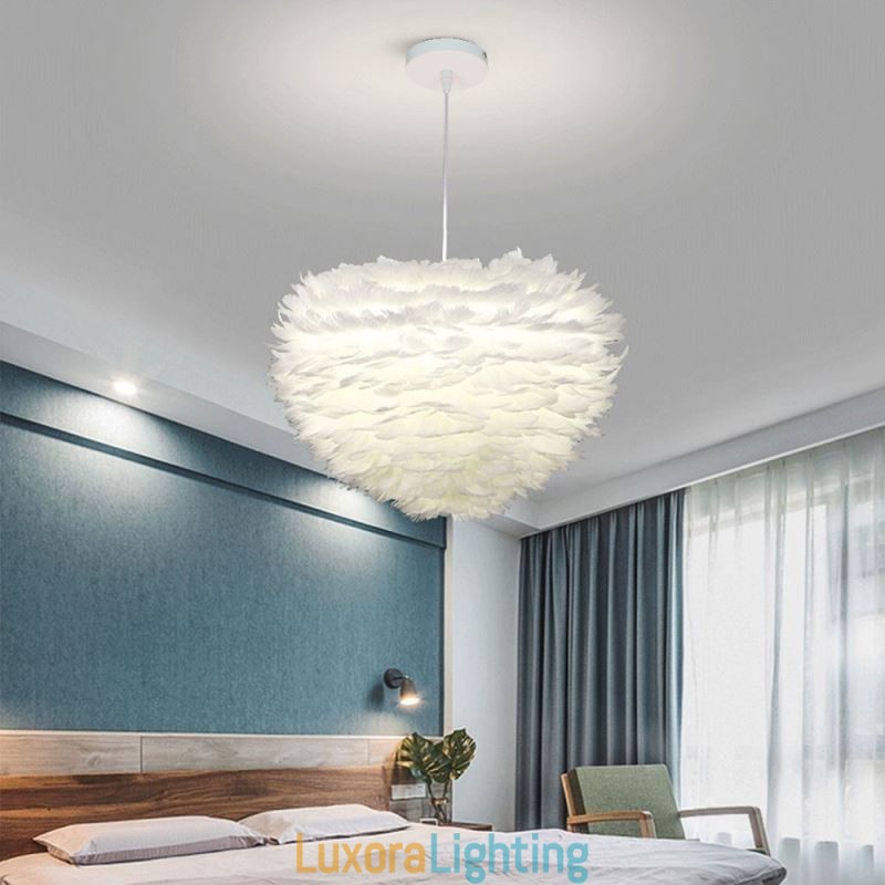 Designer Touch Decorative Pretty Feather Pendant Light Fixture