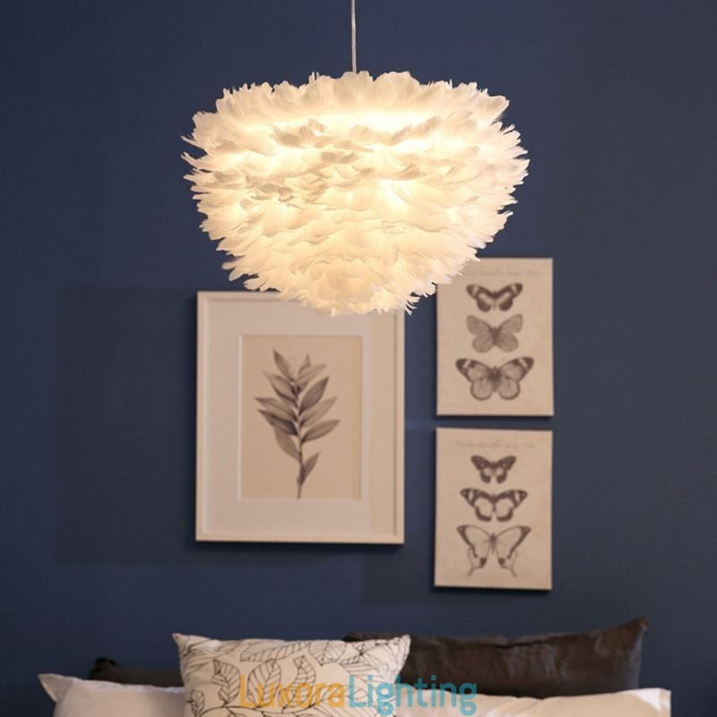 Designer Touch Decorative Pretty Feather Pendant Light Fixture