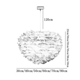 Designer Touch Decorative Pretty Feather Pendant Light Fixture
