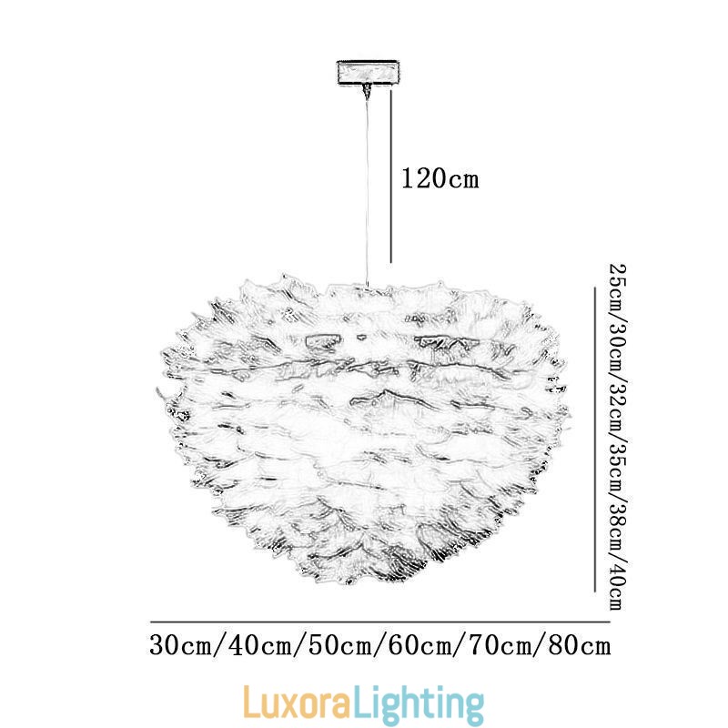 Designer Touch Decorative Pretty Feather Pendant Light Fixture