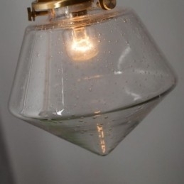 Designer Touch Decorative 1 Light Diamond Glass Pendant Light Bubble Glass Light Fixture
