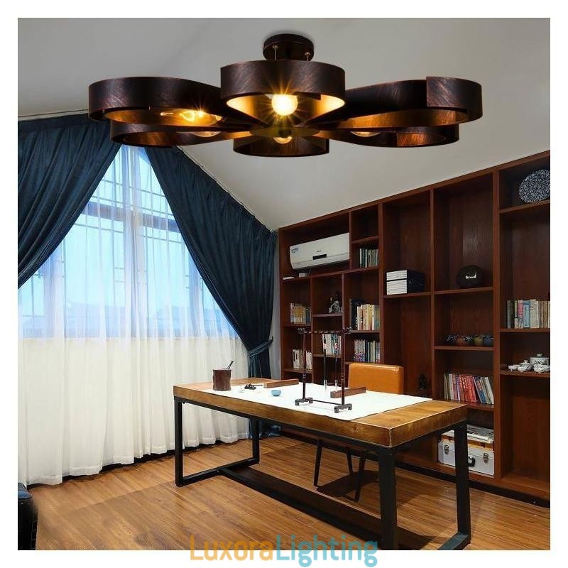 Designer Touch Decorative Modern Vintage Ceiling Light Iron Flower Shaped Pendant Light