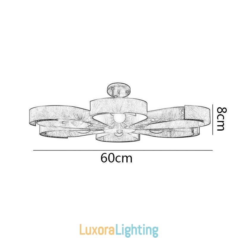 Designer Touch Decorative Modern Vintage Ceiling Light Iron Flower Shaped Pendant Light