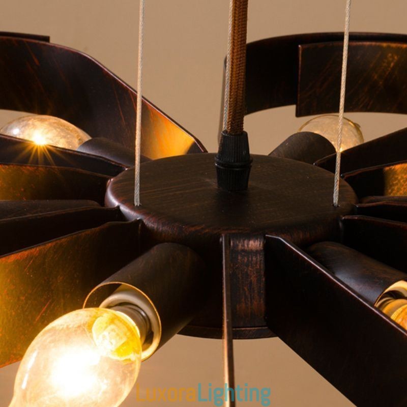 Designer Touch Decorative Modern Vintage Ceiling Light Iron Flower Shaped Pendant Light