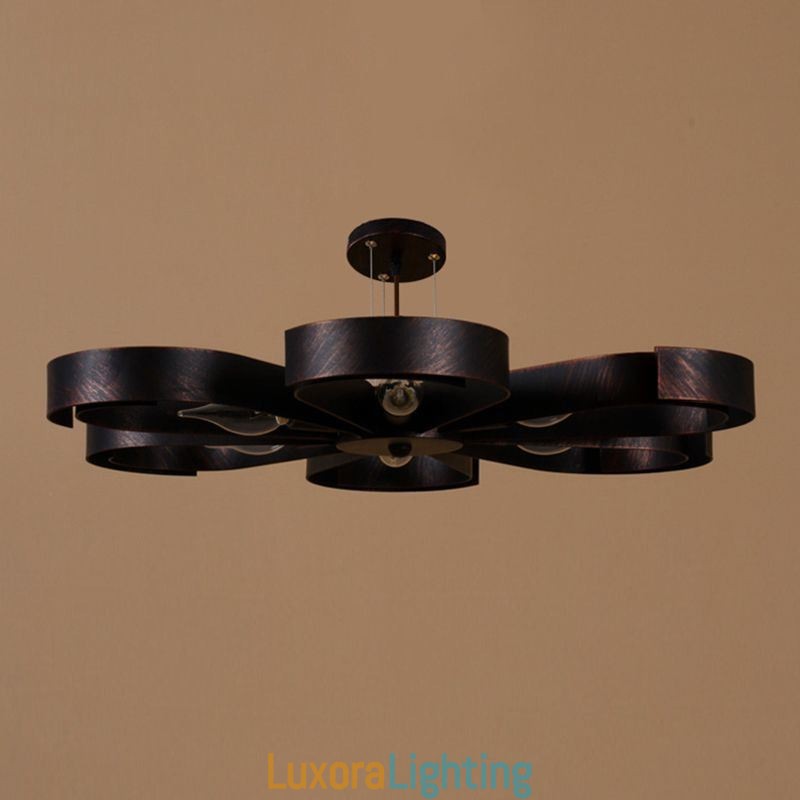 Designer Touch Decorative Modern Vintage Ceiling Light Iron Flower Shaped Pendant Light