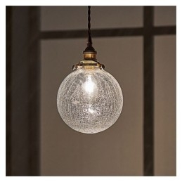 Designer Touch Decorative Glass Pendant Light Modern Crackle Ceiling Light Fixture
