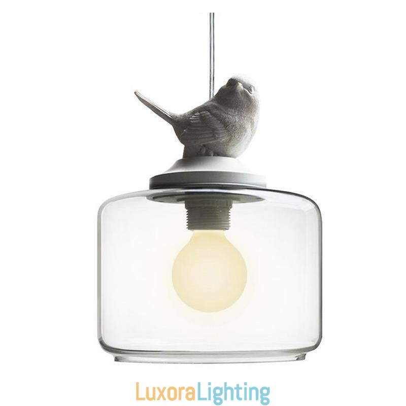 Designer Touch Decorative Retro Style Glass Pendant Light Little Bird Lighting