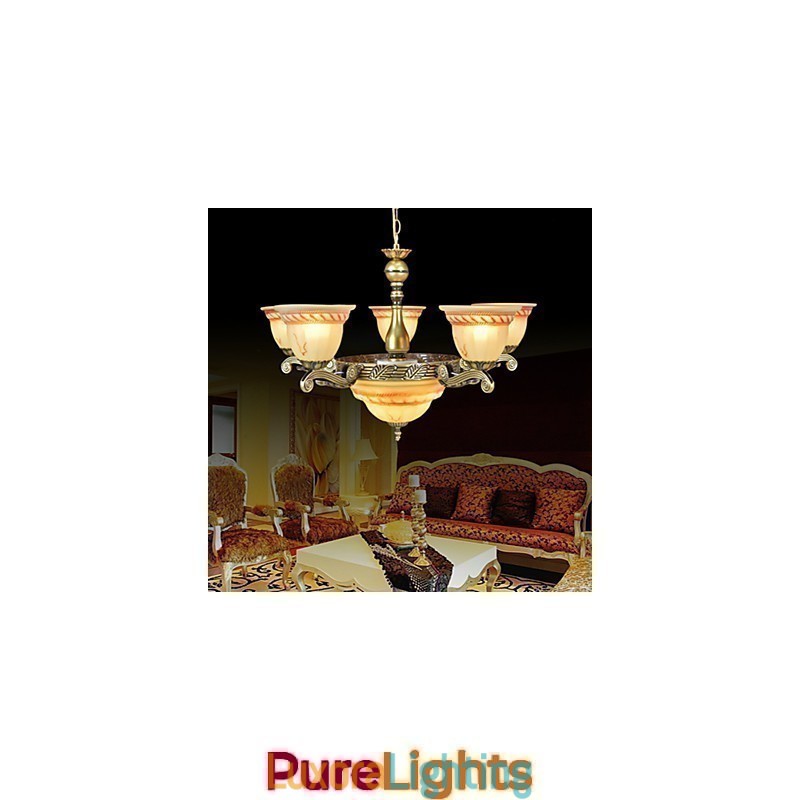 Designer Touch Decorative Traditional Classic Vintage Retro Bronze Metal Chandelier
