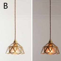 Designer Touch Decorative Retro Glass Pendant Light Japanese Style Glass Ceiling Light
