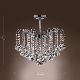 Designer Touch Decorative Modern Contemporary Crystal Painting Metal Chandelier