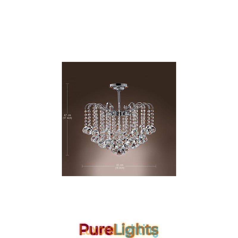 Designer Touch Decorative Modern Contemporary Crystal Painting Metal Chandelier