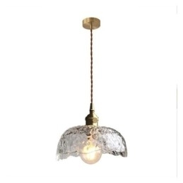Designer Touch Decorative Irregular Brass Glass Pendant Light Hammer Glass Ceiling Light