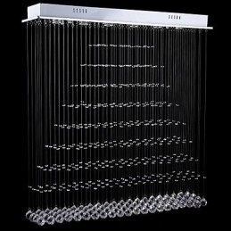 Designer Touch Decorative Rectangle Crystal Pendant Light Ceiling Chandelier Lighting Lamps Fixtures