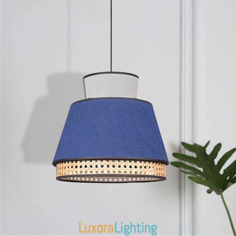 Designer Touch Decorative 1 Light Dress Lampshade Pendant Lamp Bamboo Weave Lighting