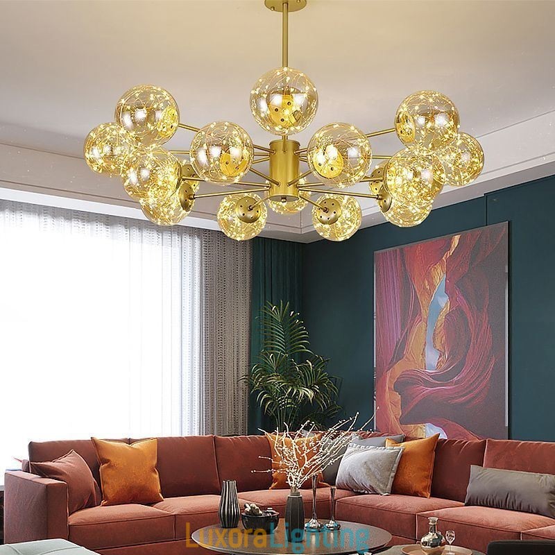 Designer Touch Decorative Magic Bean Pendant Light Nordic Style Glass Ball Gypsophila Pendant Light