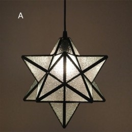 Designer Touch Decorative European Stained Glass Pendant Light Creative Star Pendant Lamp
