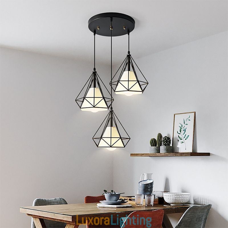 Designer Touch Decorative Diamond Shaped Pendant Light Modern Minimalist Light Fixture