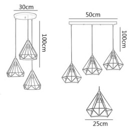 Designer Touch Decorative Diamond Shaped Pendant Light Modern Minimalist Light Fixture