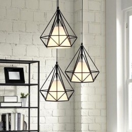 Designer Touch Decorative Diamond Shaped Pendant Light Modern Minimalist Light Fixture