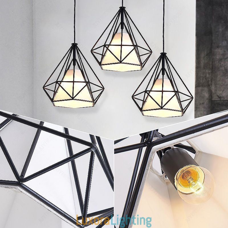 Designer Touch Decorative Diamond Shaped Pendant Light Modern Minimalist Light Fixture