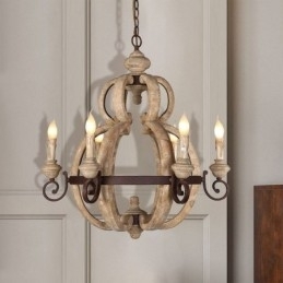 Designer Touch Decorative Wood Pendant Light Nordic Retro Ceiling Light